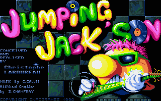 Jumping Jack Son title screen for Atari ST